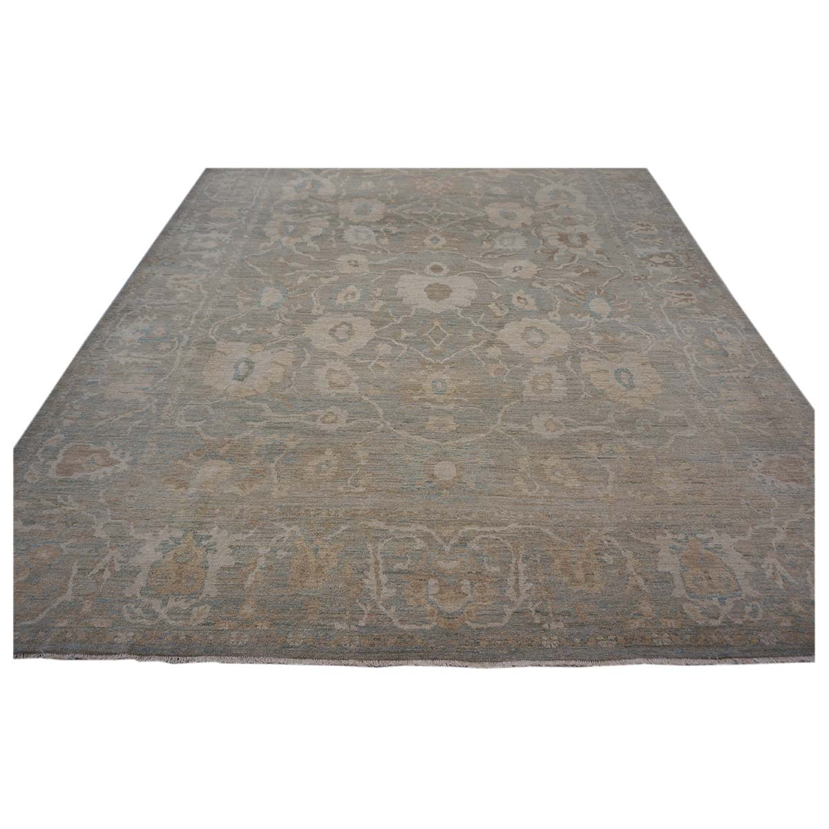 Persian Sultanabad 10x14 Slate Blue & Tan #1142972 image 2