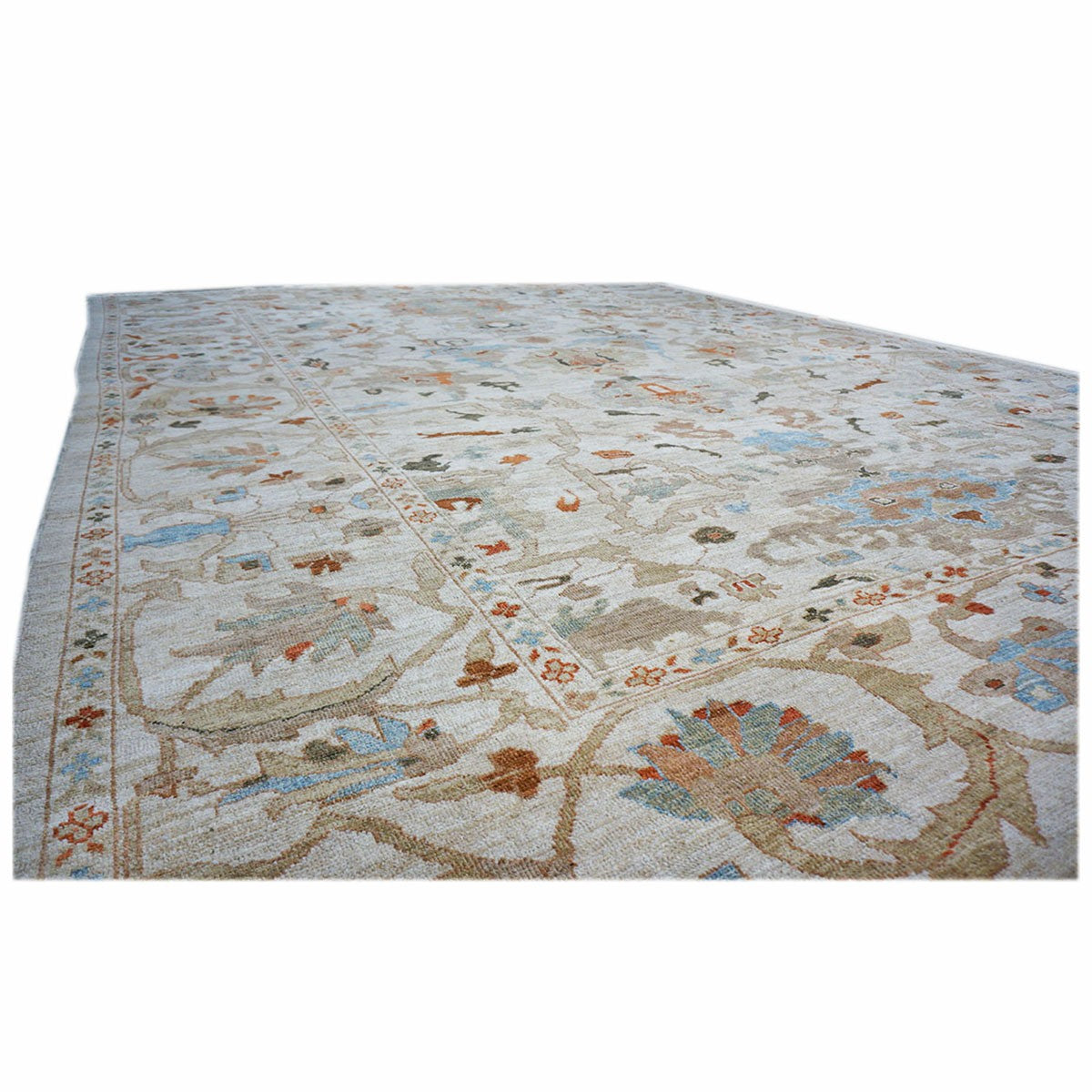 Persian Sultanabad 10x14 Ivory & Tan Area Rug #1142046 image 5