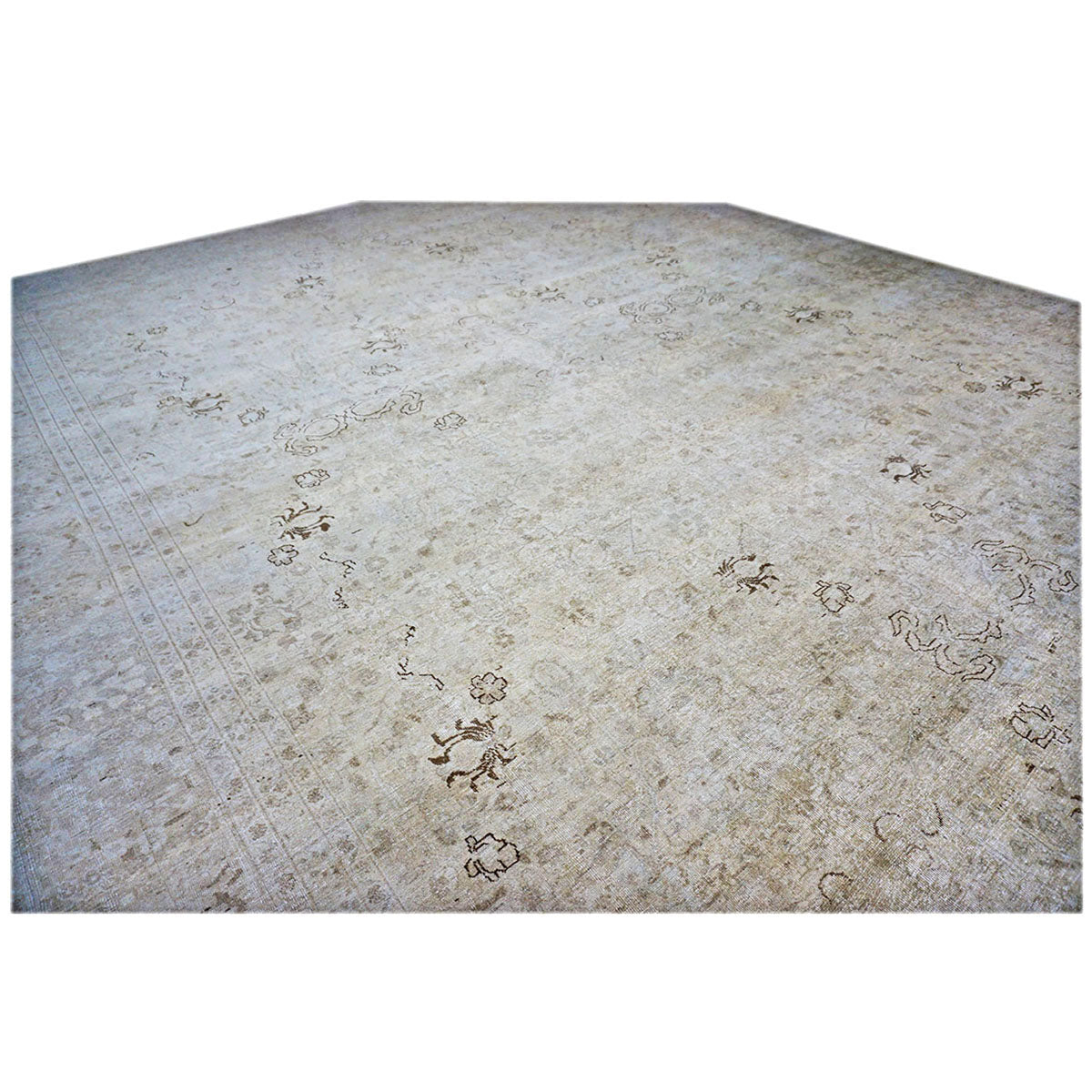 Antique Persian Tabriz 13x19 Grey Oversized Area Rug #1142814 image 10