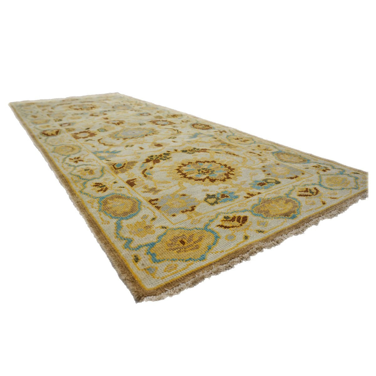 21st Century Sultanabad Ivory & Gold 2'8" x 6'2" Wool Hall Runner #1143914 image 3