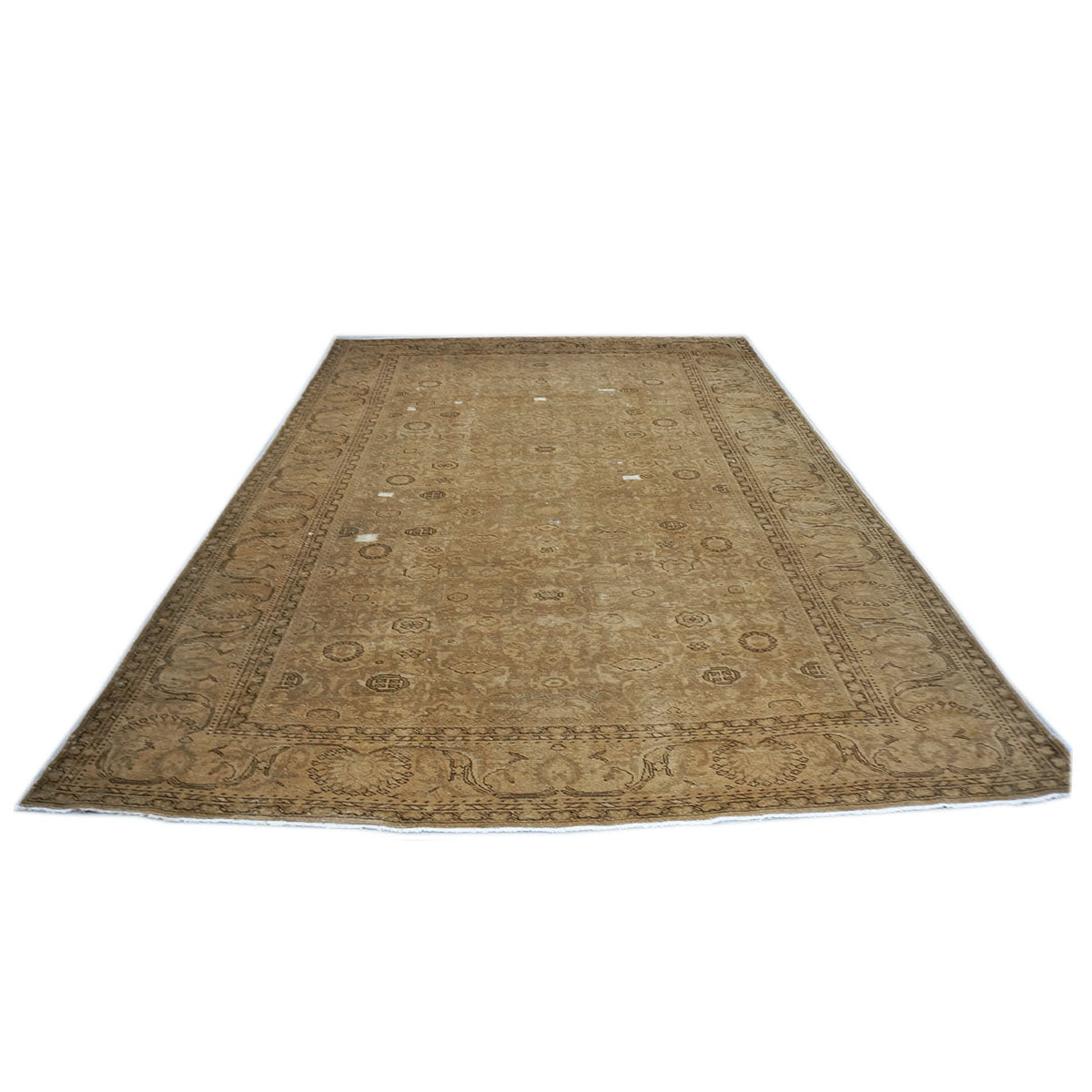 Antique Distressed Persian Malayer 9x12 Brown and Tan #1140267 image 2