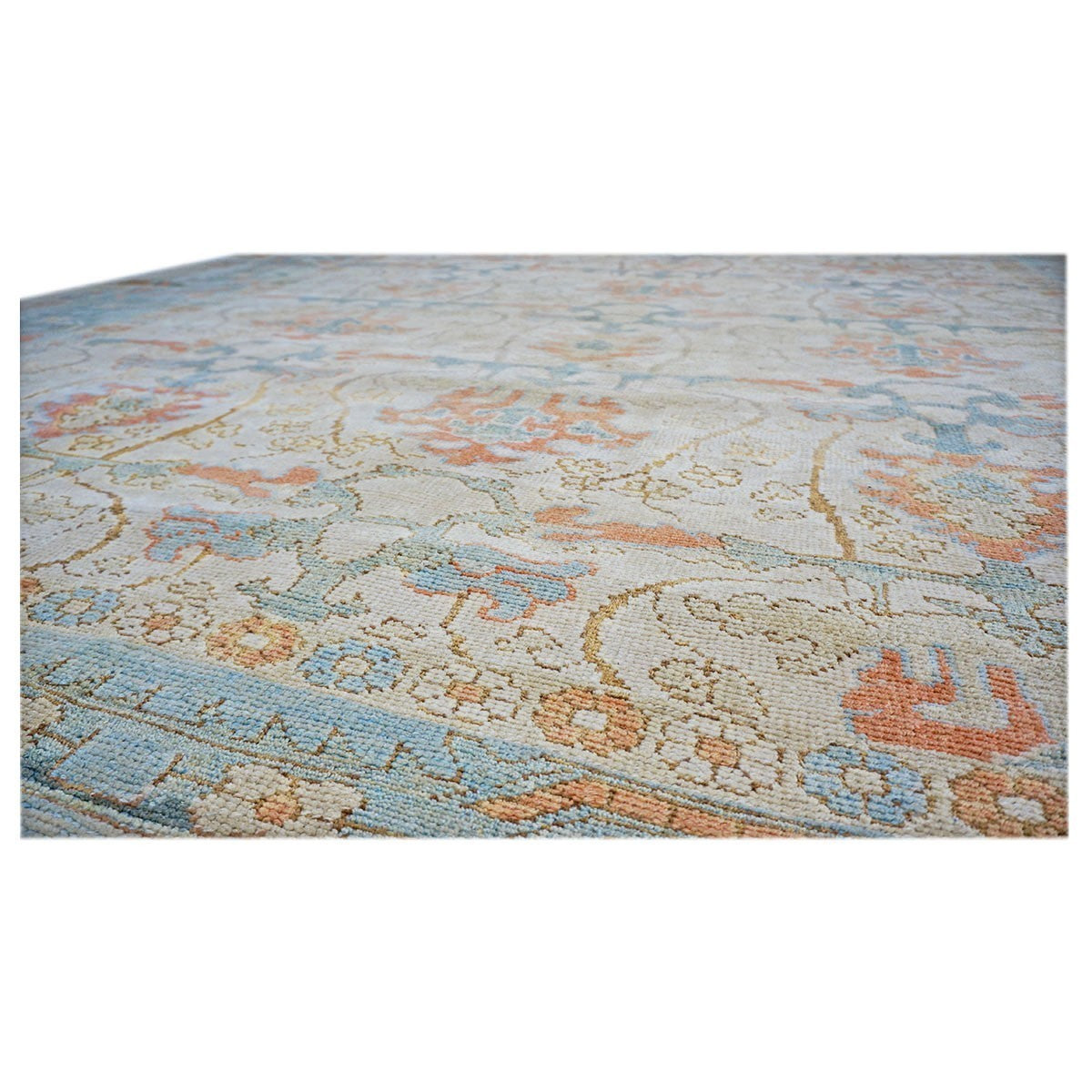 21st Century William Morris Donegal Carpet 10X13 Tan and Blue #1140172 image 5
