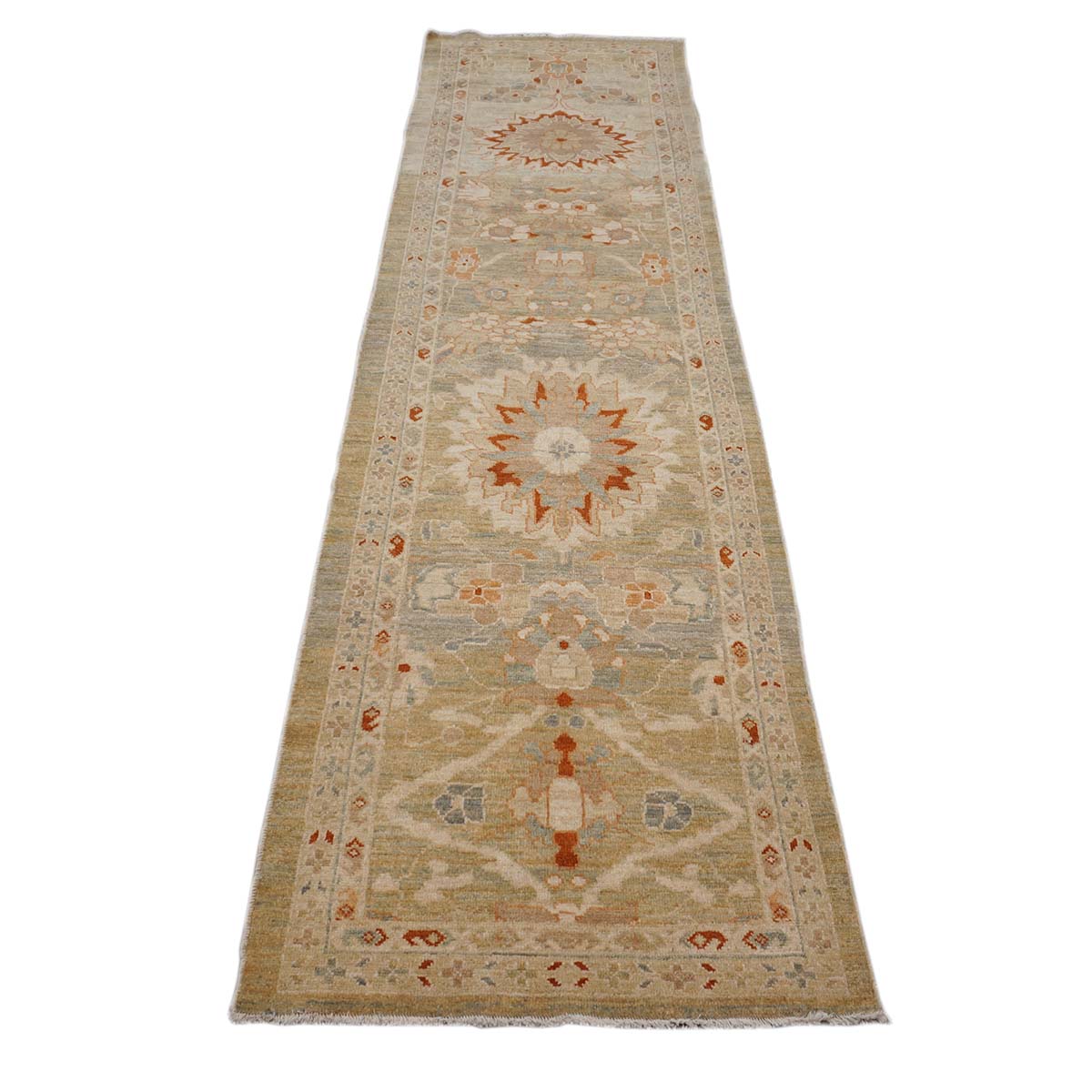 Sultanabad Master 3x12 Khaki, Slate, & Rust Hall Runner #1142113 image 10