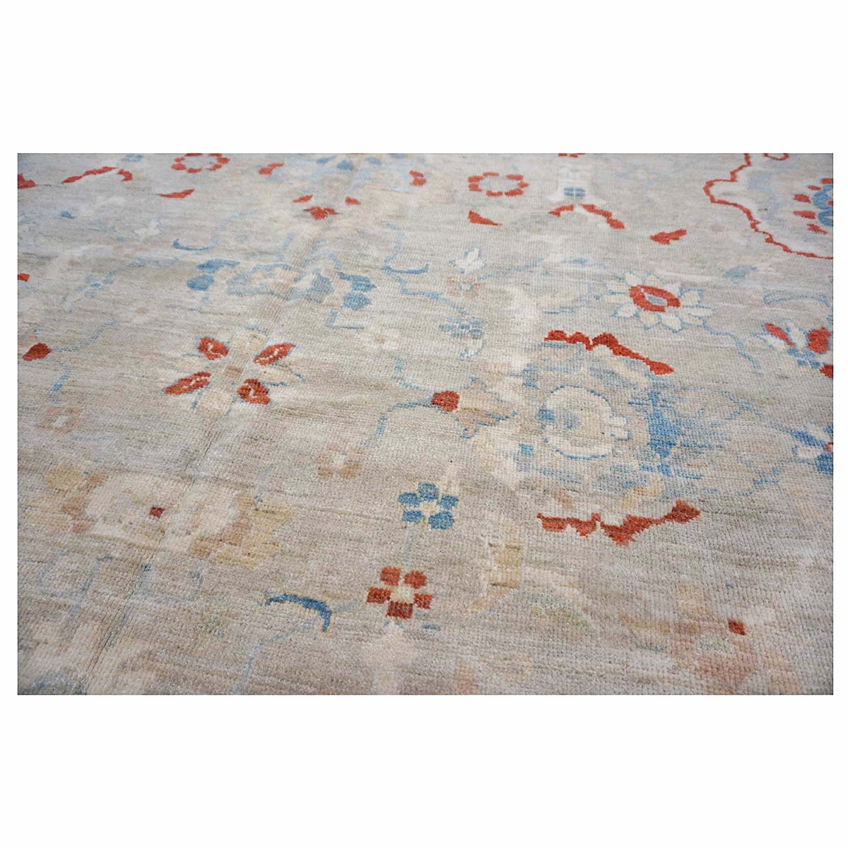 21st Century Sultanabad Master 12x17 Ivory, Red, & Blue Handmade Area Rug #1143967 image 13