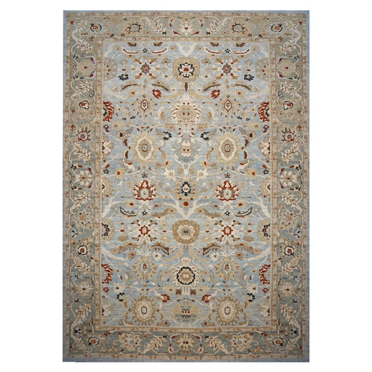 Area Rugs: #1140199 Persian Hand-Knotted Wool Sultanabad  LT. Blue & Green rug 14 x 20 image 0