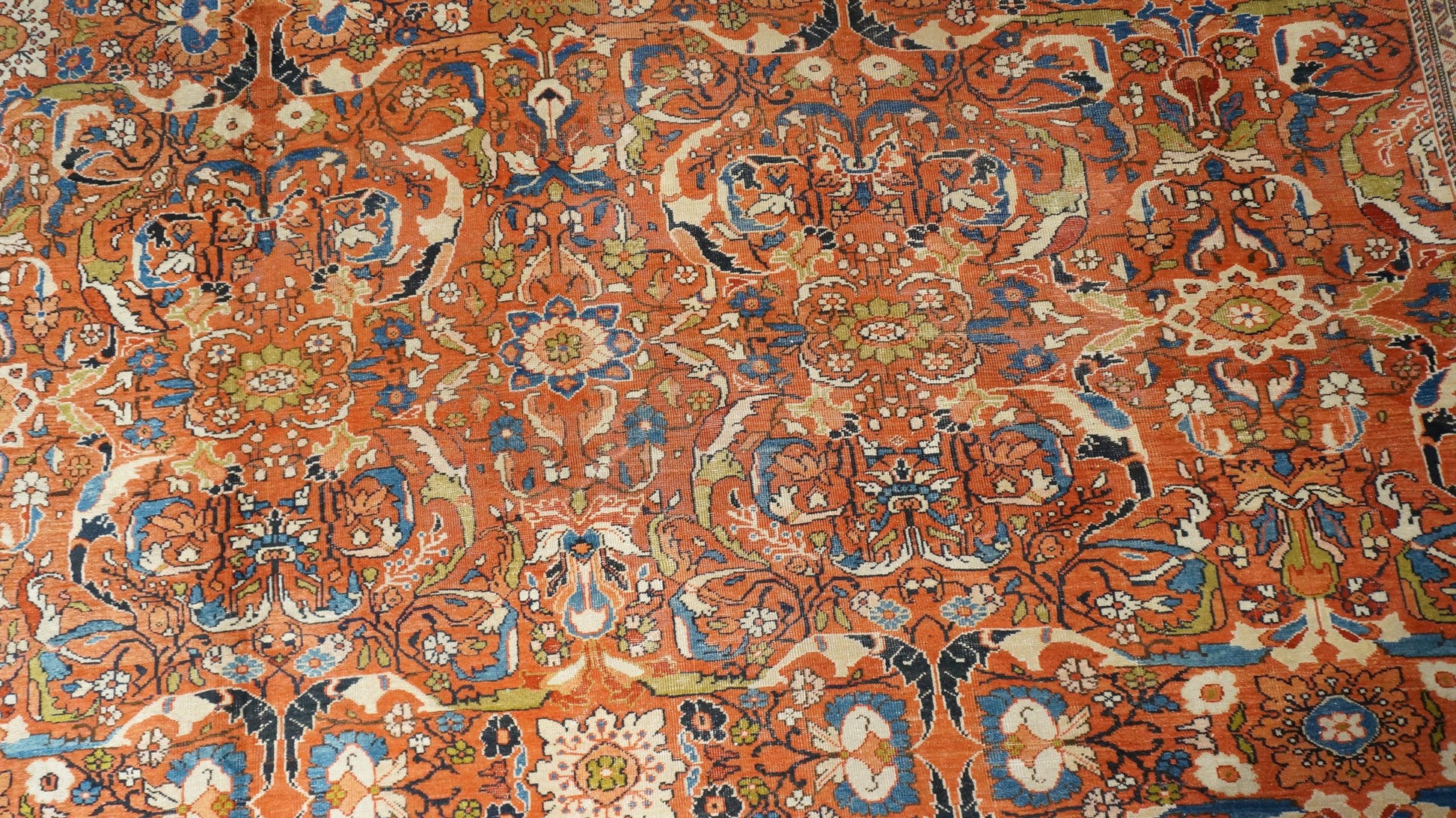 Antique Persian Sultanabad 13X24 Palace Sized Rust Rug #1140200 image 5