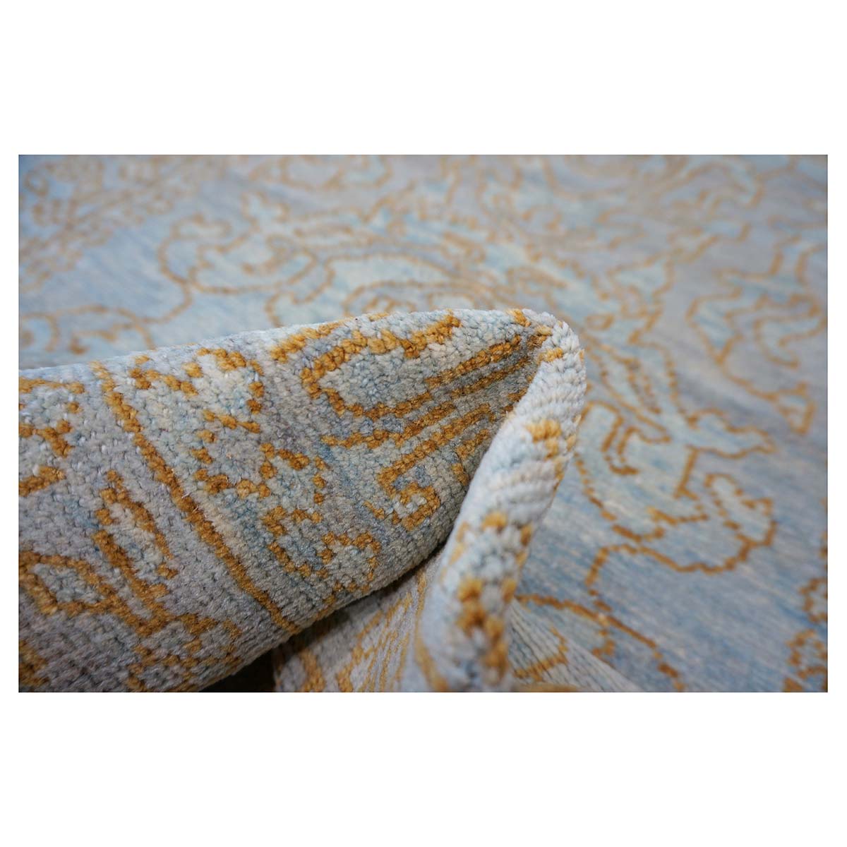 Sultanabad Master 3x12 Light Slate & Gold Hallway Runner Rug #1143679 image 10