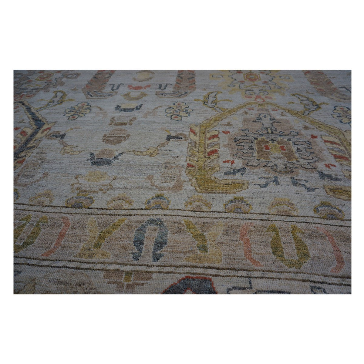 Mansion-Sized 21st Century Sultanabad Master 19x33 Light Blue Handmade Area Rug #1144122 image 9