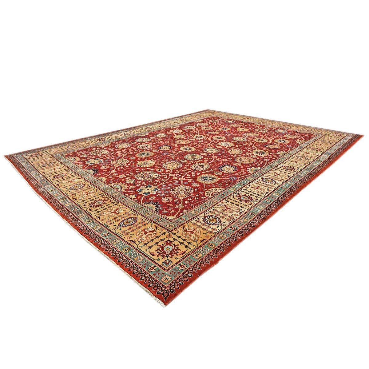 Antique Persian Tabriz Pahlavi 10X13 Red Area Rug #1142546 image 4