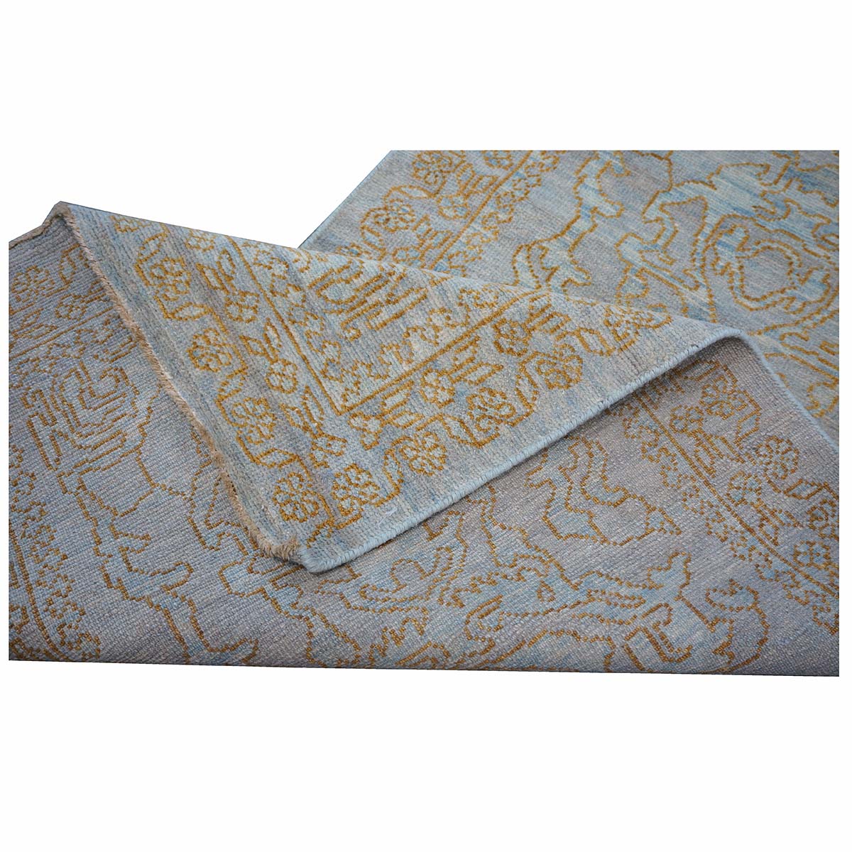 Sultanabad Master 3x12 Light Slate & Gold Hallway Runner Rug #1143677 image 11