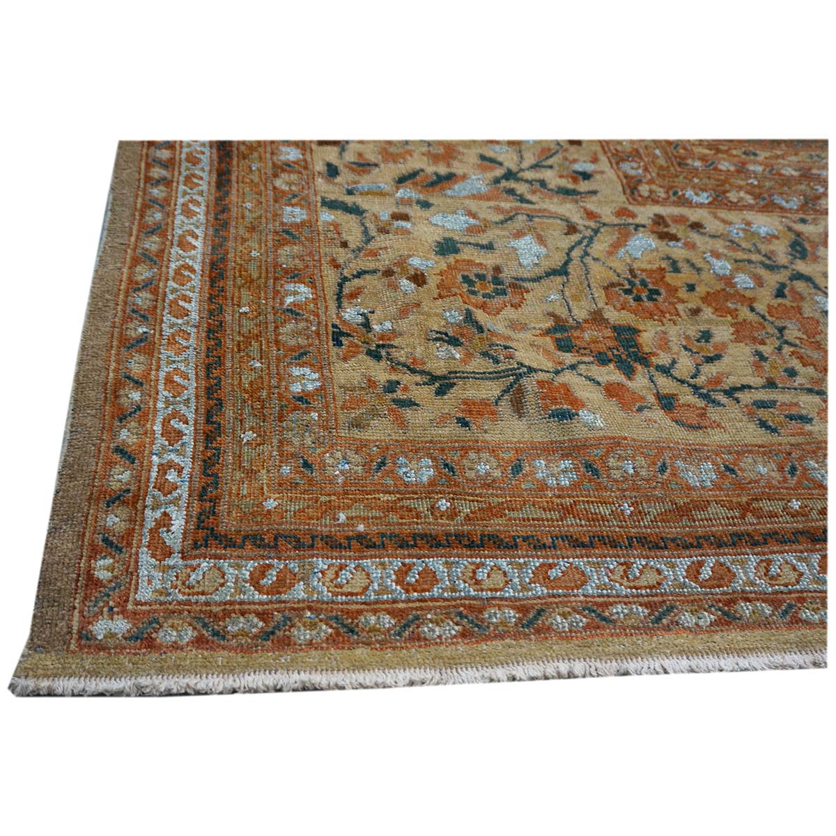 Antique Ziegler Sultanabad 15X21 Wool&Silk Tan Palace Size Rug #9902456 image 17