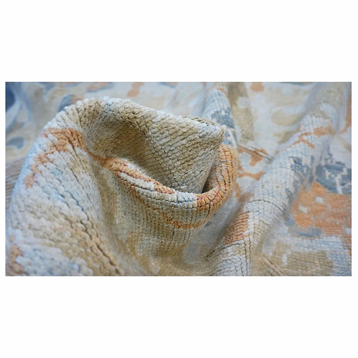 21st Century William Morris Donegal 9X12 Light Blue and Orange Area Rug #1140032 image 4