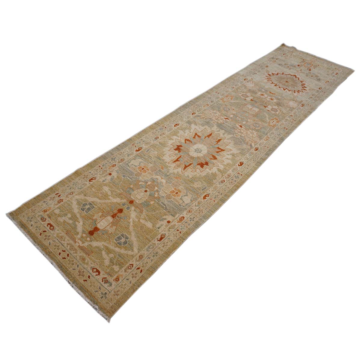 Sultanabad Master 3x12 Khaki, Slate, & Rust Hall Runner #1142113 image 9
