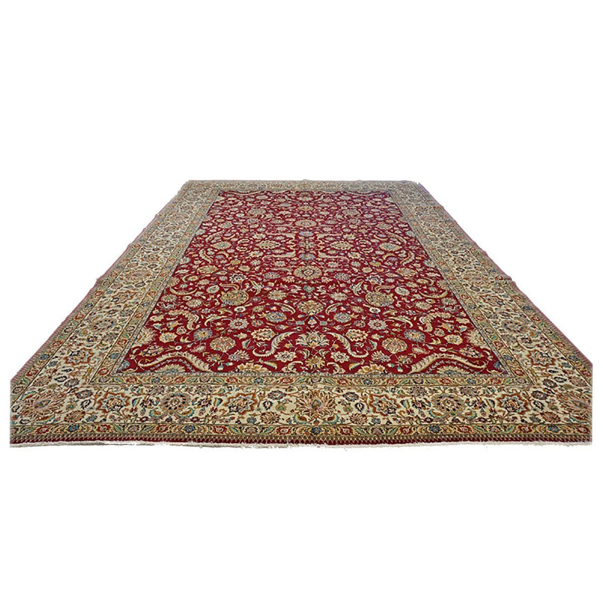 Antique Persian Tabriz 11X15 Red Oversize Rug #1140789 image 3