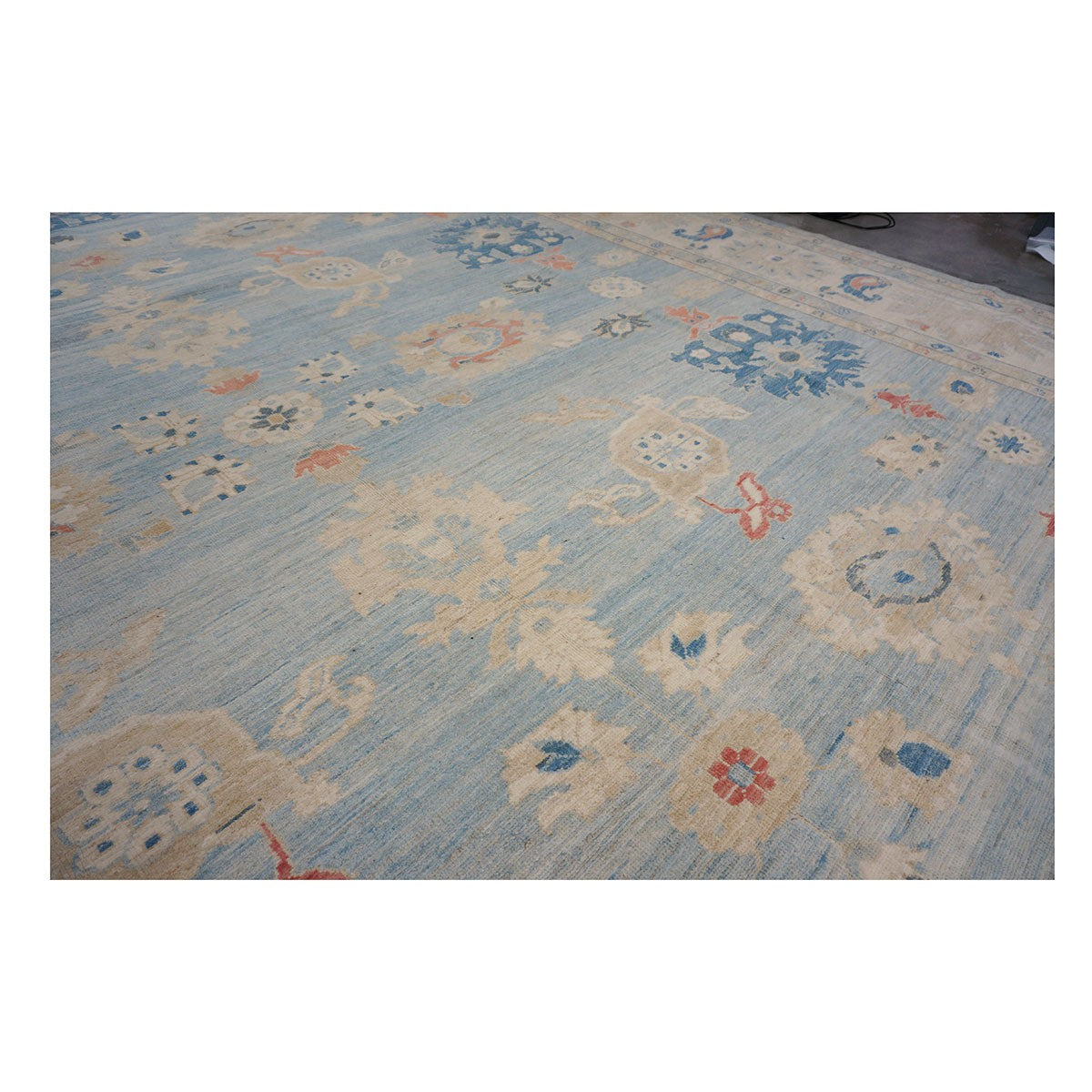 21st Century Sultanabad Master 15x18 Light Blue Handmade Area Rug #1144185 image 7