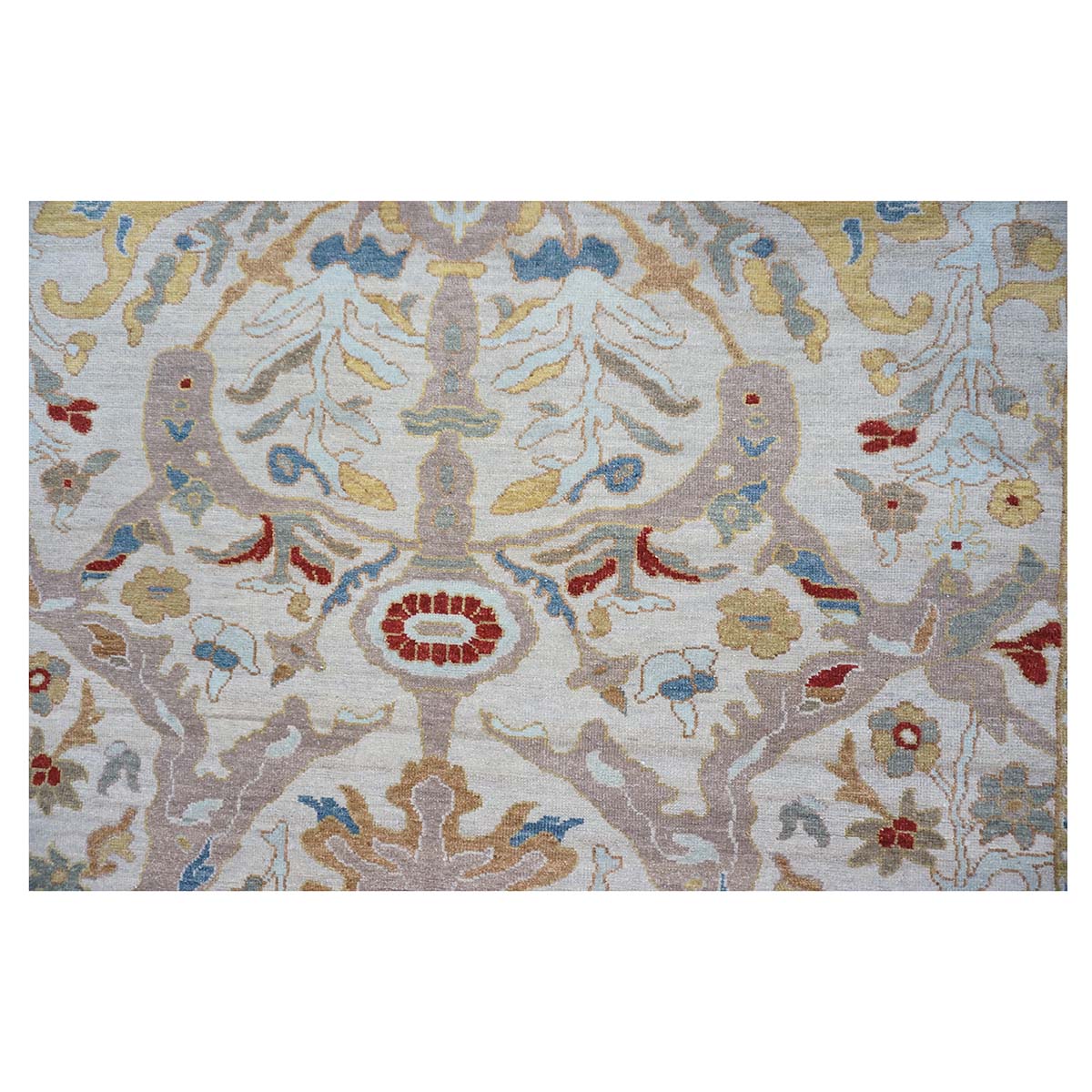 21st Century Sultanabad 6x9 Ivory & Gold  Handmade Area Rug #9902774 image 7