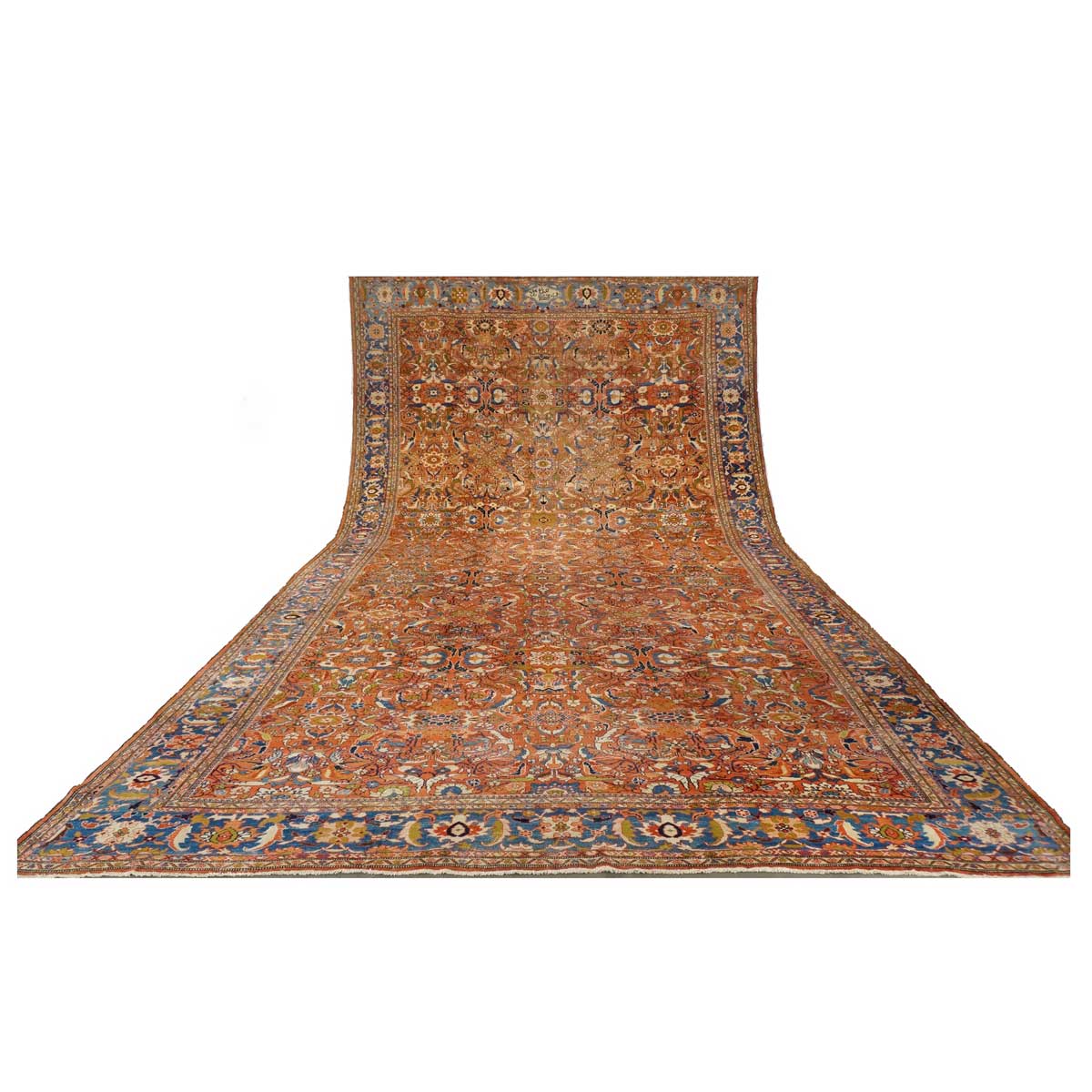 Antique Persian Sultanabad 13X24 Palace Sized Rust Rug #1140200 image 4