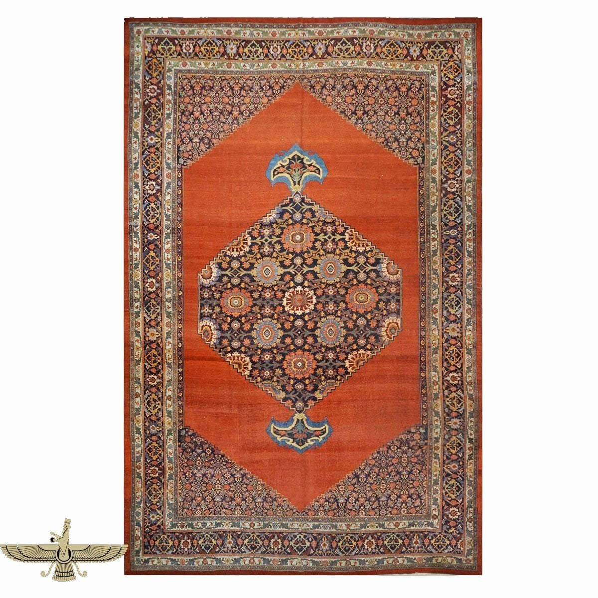 Antique Persian Bijar 12X20 Red Oversize Area Rug #1141300 image 0