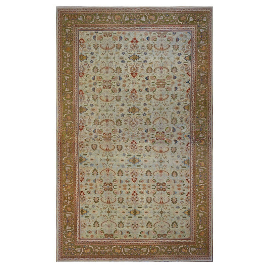 19th Century Antique Sultanabad Soft Green and Blues  Oversized Persian Rug #1140516 image 0