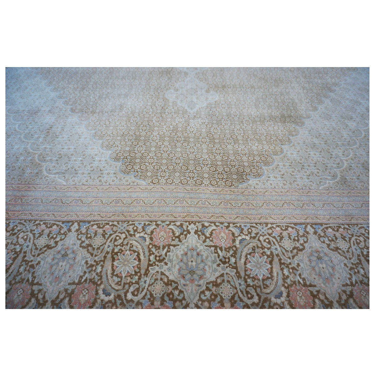 Antique Persian Tabriz 10X14 Ivory, Tan, & Brown Area Rug #9901536 image 5
