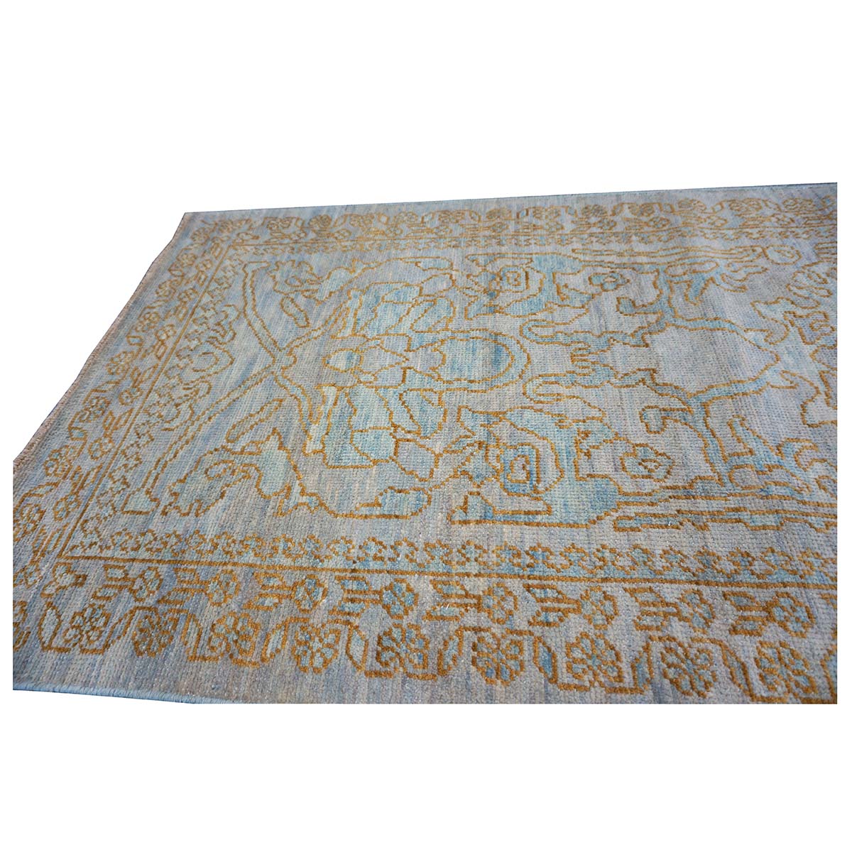 Sultanabad Master 3x12 Light Slate & Gold Hallway Runner Rug #1143677 image 8