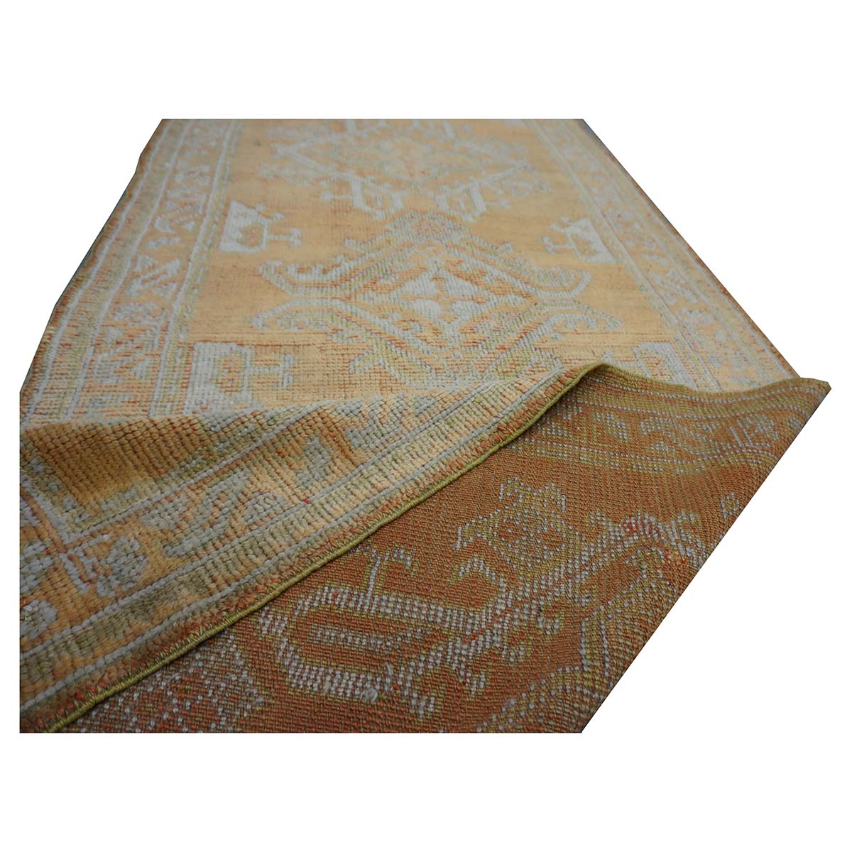 21st Century Turkish Oushak 3X11 Golden Beige & Khaki Handmade Area Rug #1140253 image 12