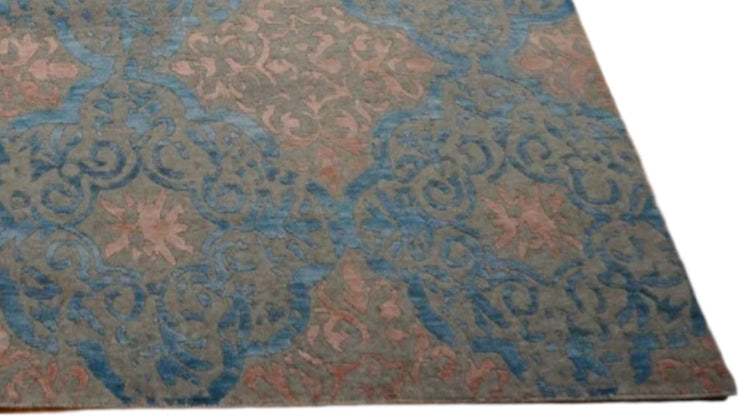 *Area Rugs: #9902310 Modern Wool and Silk 8 X 10 Indo Nepal Grey Rug image 0
