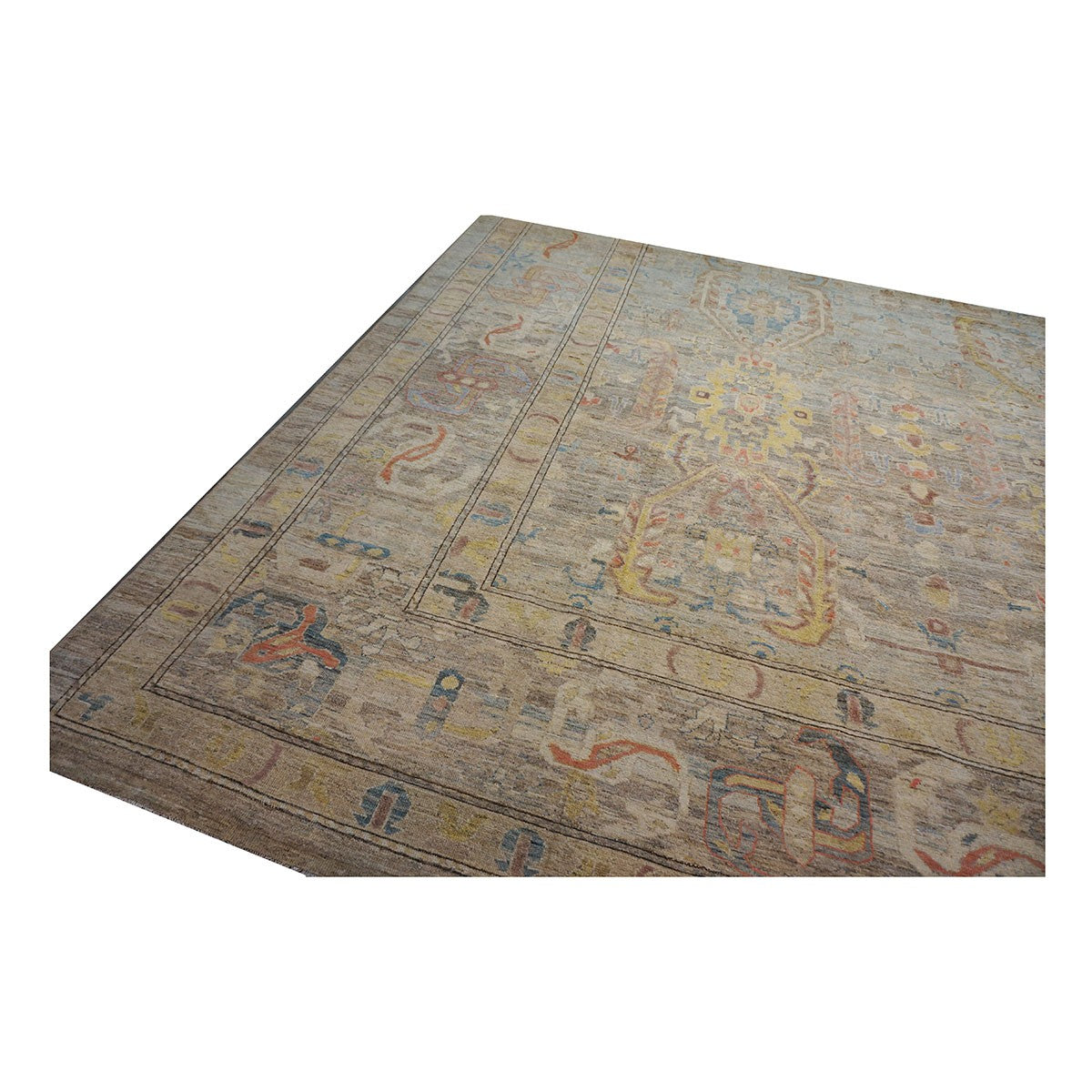 Mansion-Sized 21st Century Sultanabad Master 19x33 Light Blue Handmade Area Rug #1144122 image 1