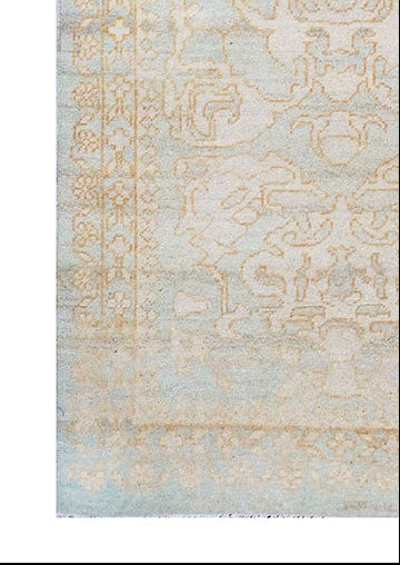 21st Century Afghan Oushak 3x6 Teal Handmade Area Rug #1143398 image 1