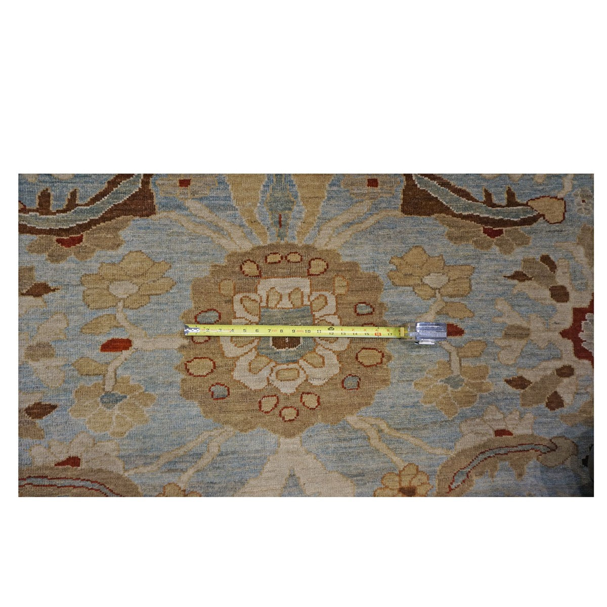 Area Rugs: #1140199 Persian Hand-Knotted Wool Sultanabad  LT. Blue & Green rug 14 x 20 image 2
