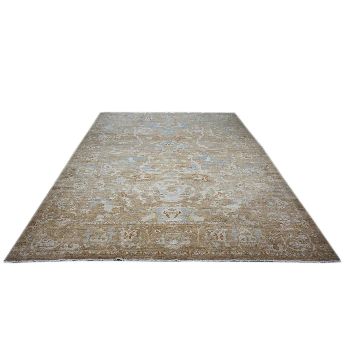 Persian Sultanabad 9x12 Brown & Ivory Handmade Area Rug #1141440 image 1