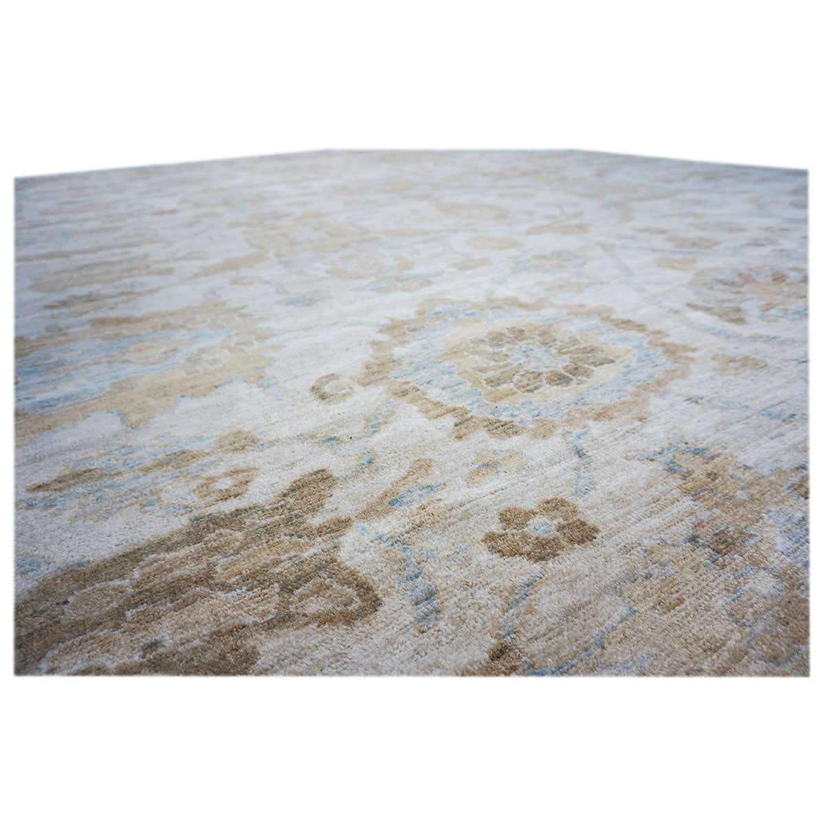 Persian Sultanabad 10x14 Ivory & Tan Handmade Area Rug #1141111 image 4