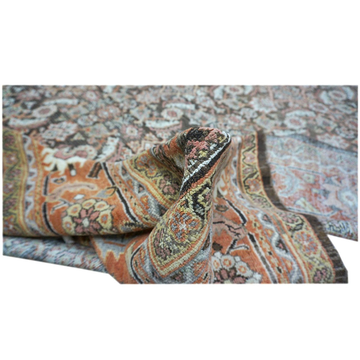 Antique Persian Sultanabad 10x14 Brown & Rust Handmade Area Rug #1143026 image 10
