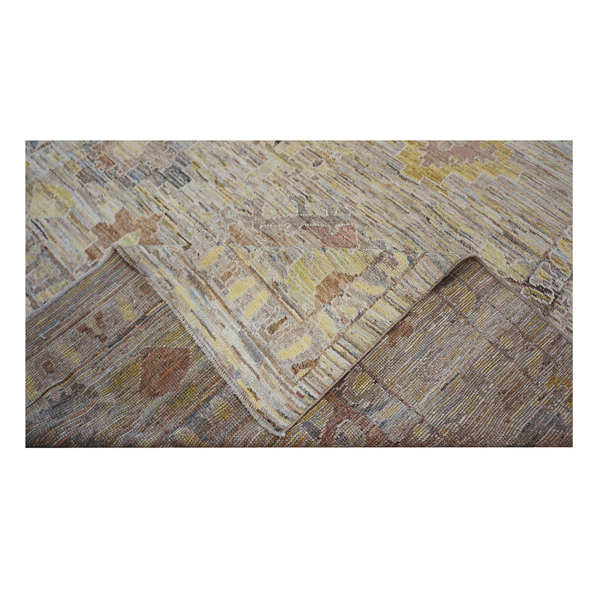 21st Century Turkish Oushak 12X15 Gold, Slate Blue& Ivory Handmade Area Rug #1144127 image 10