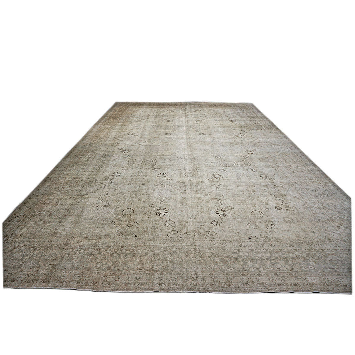 Antique Persian Tabriz 13x19 Grey Oversized Area Rug #1142814 image 6