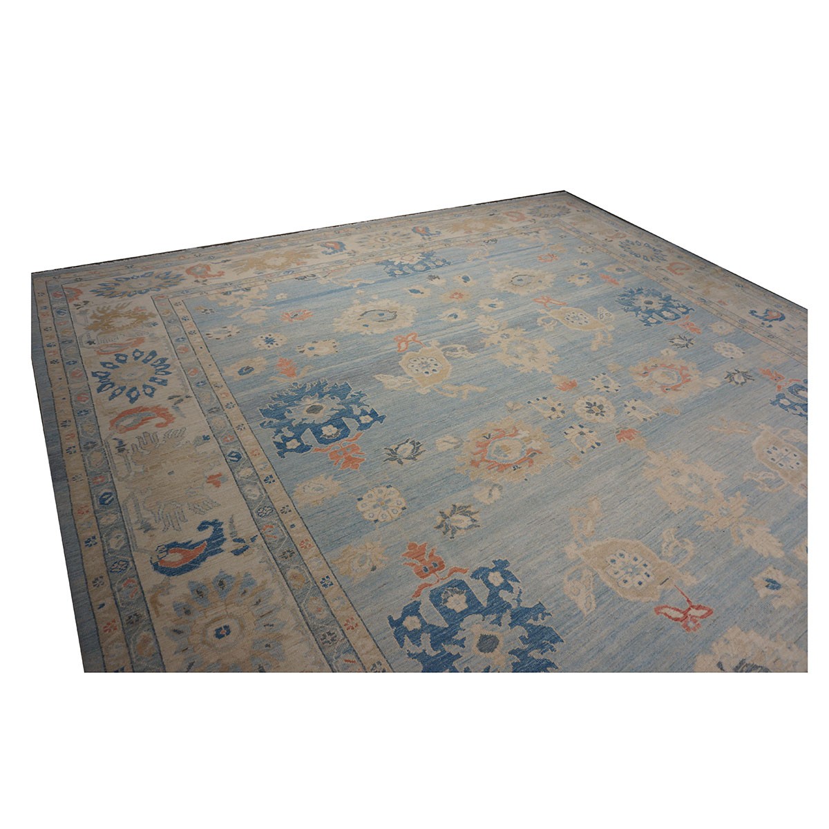 21st Century Sultanabad Master 15x18 Light Blue Handmade Area Rug #1144185 image 12