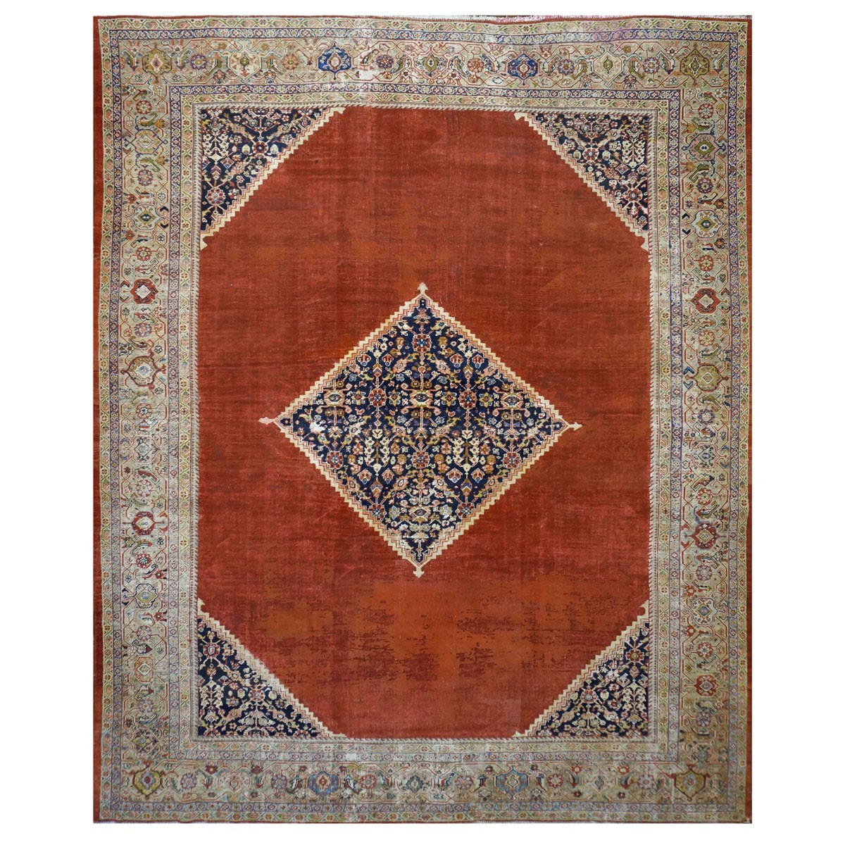 Antique Persian Sultanabad 10X13 Red Area Rug #9902795 image 0