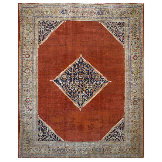 Antique Persian Sultanabad 10X13 Red Area Rug #9902795 image 0
