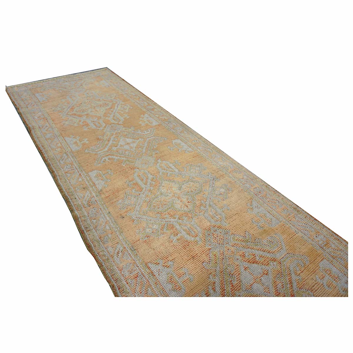 21st Century Turkish Oushak 3X11 Golden Beige & Khaki Handmade Area Rug #1140253 image 7