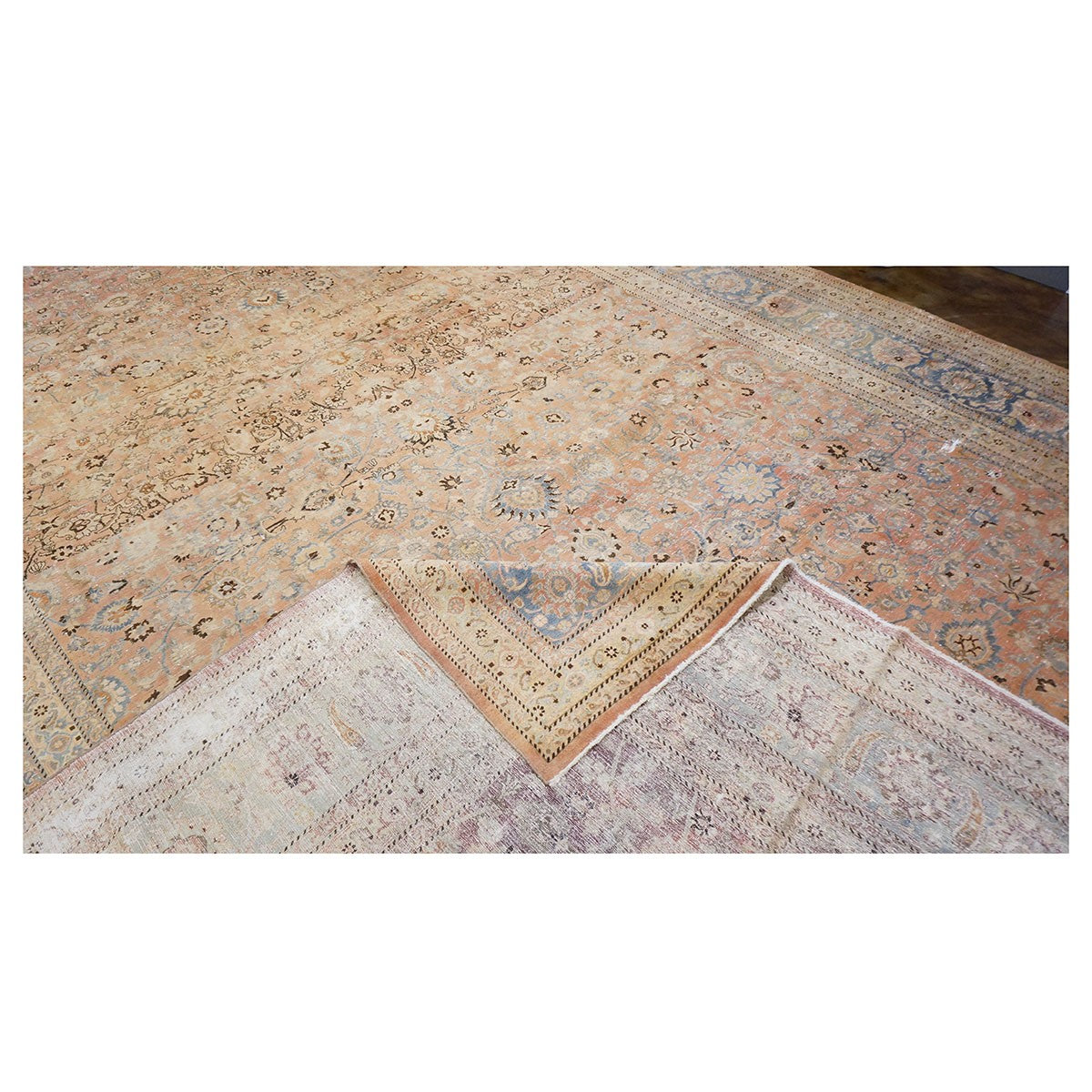 Antique Persian Mashad 15X25 Peach Area Rug #1140587 image 2