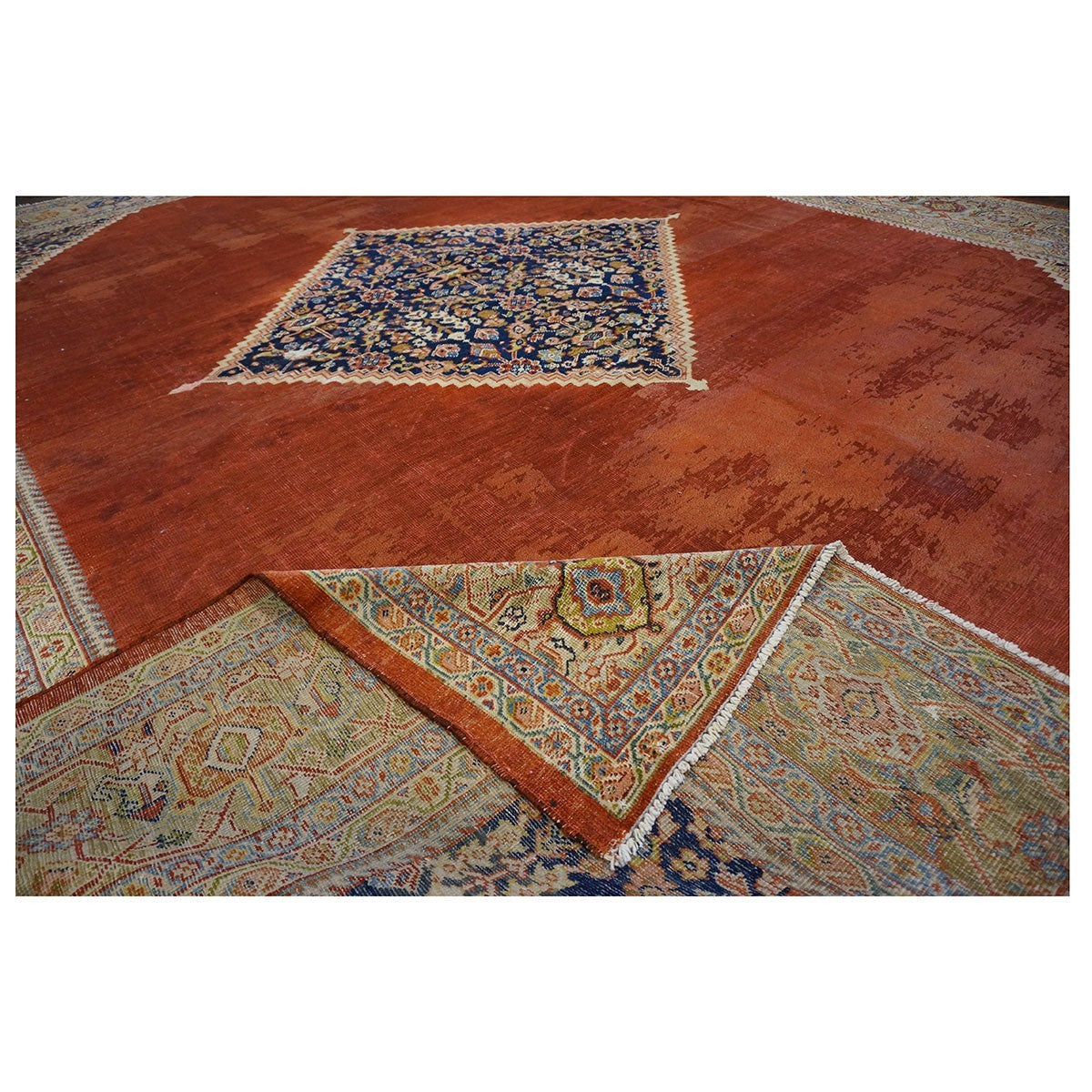 Antique Persian Sultanabad 10X13 Red Area Rug #9902795 image 3