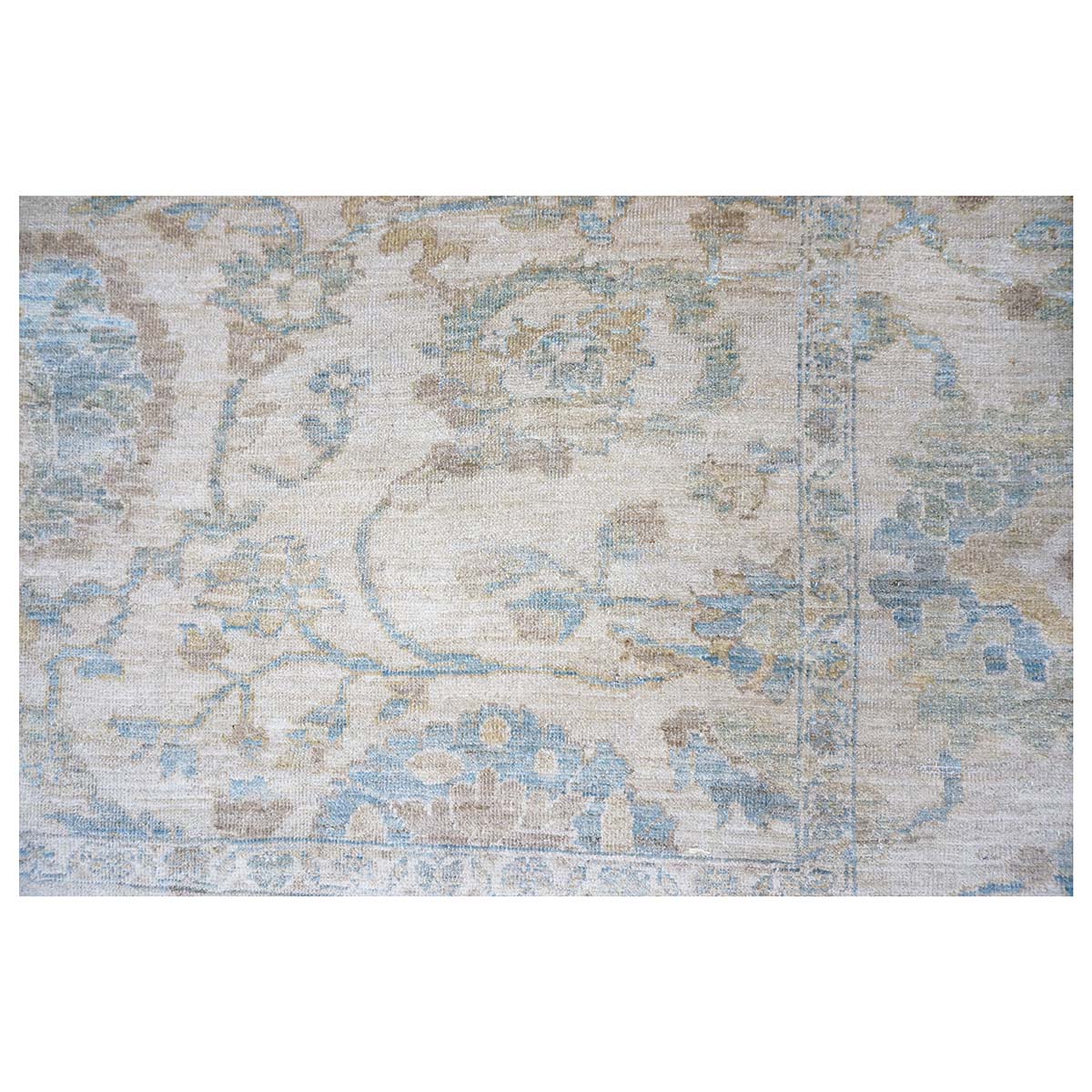 21st Century Persian Sultanabad 12x14 Ivory & Tan Handmade Area Rug #1142482 image 6