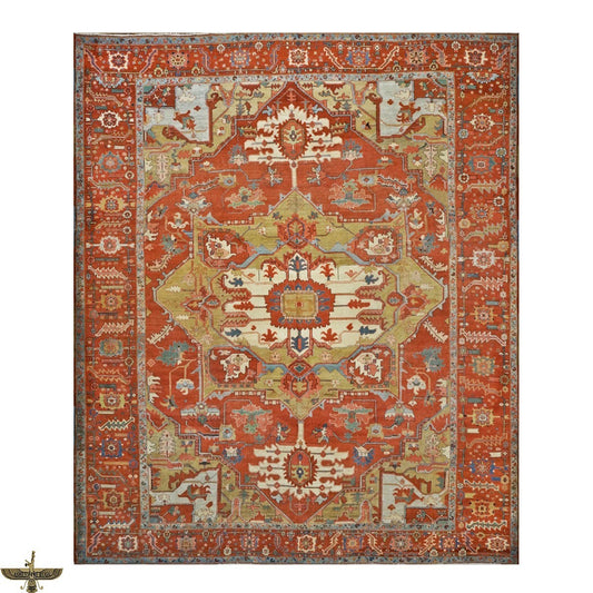Antique Persian Serapi 12X15 Rust Area Rug #1140173 image 0