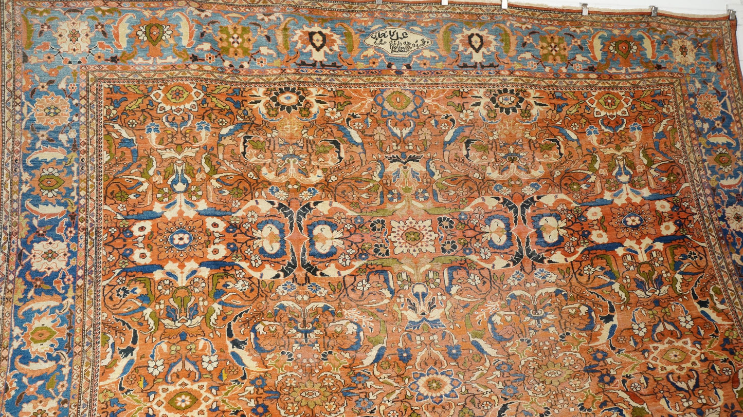 Antique Persian Sultanabad 13X24 Palace Sized Rust Rug #1140200 image 1