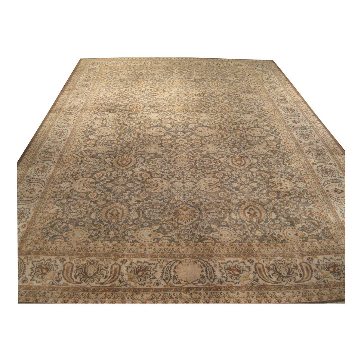 Antique Persian Semnan 9X12 Tan Area Rug #1142821 image 1