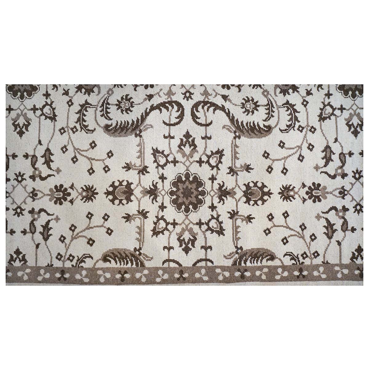 21st Century Sultanabad 6x10 Ivory & Brown Handmade Area Rug #1143396 image 3