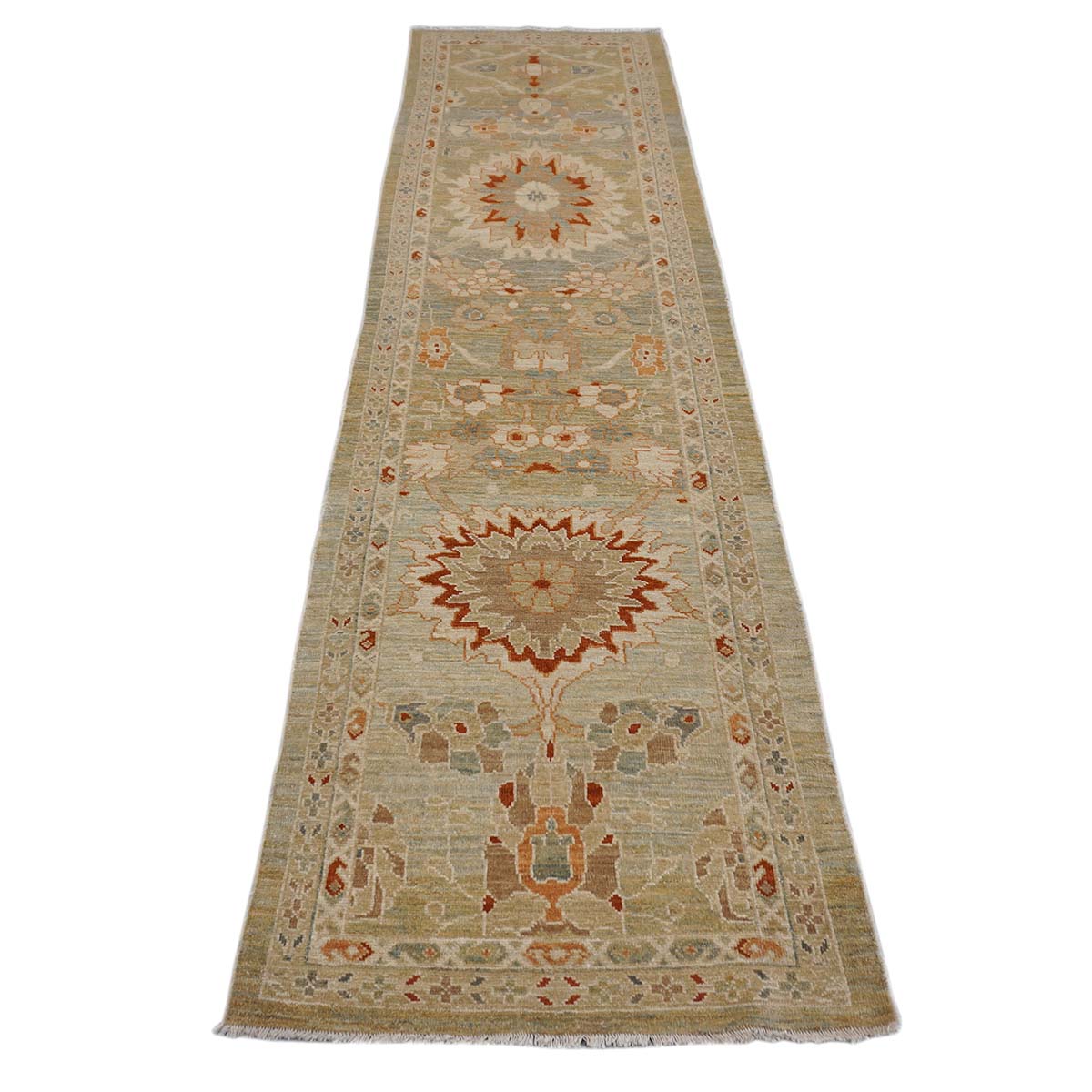 Sultanabad Master 3x12 Khaki, Slate, & Rust Hall Runner #1142113 image 5