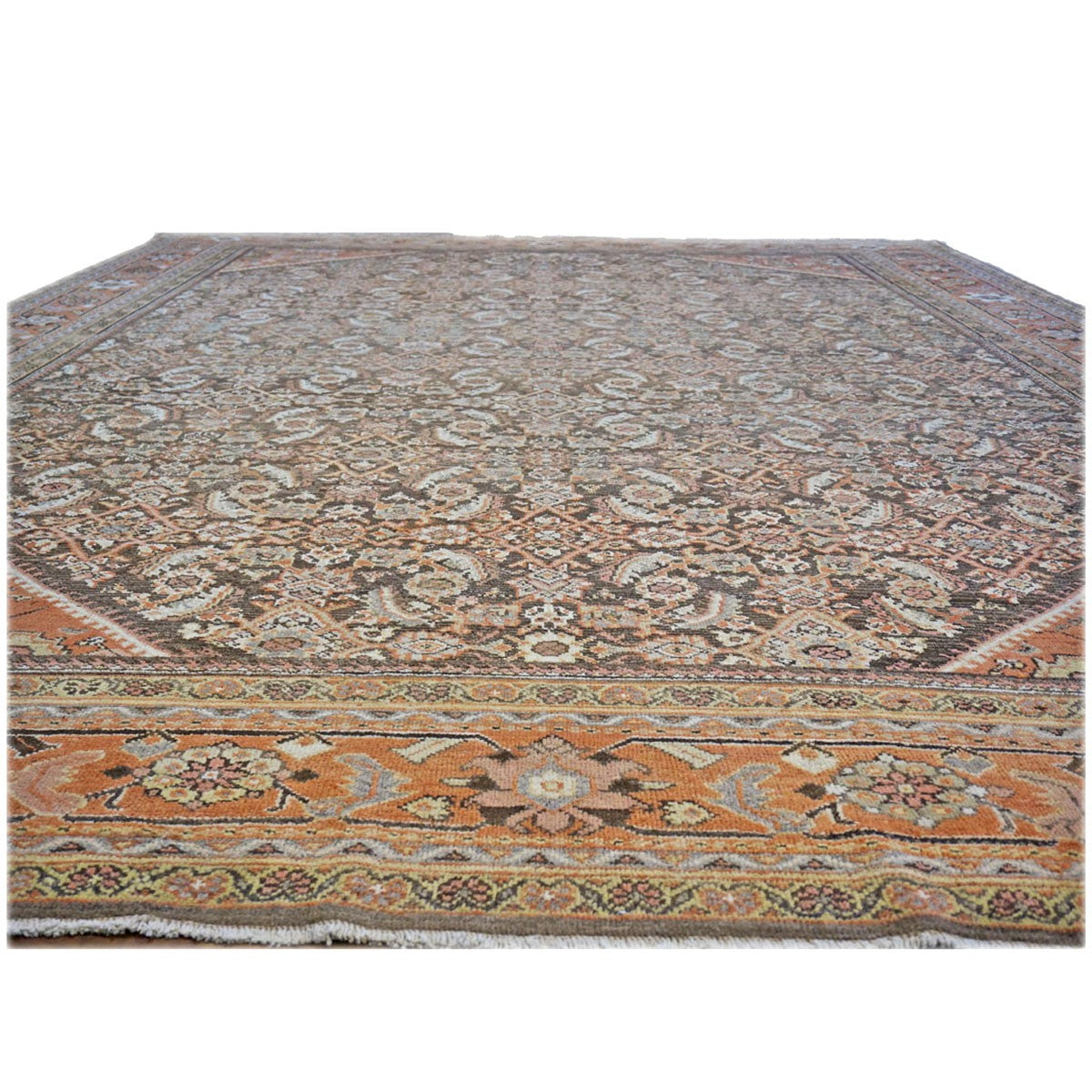 Antique Persian Sultanabad 10x14 Brown & Rust Handmade Area Rug #1143026 image 6