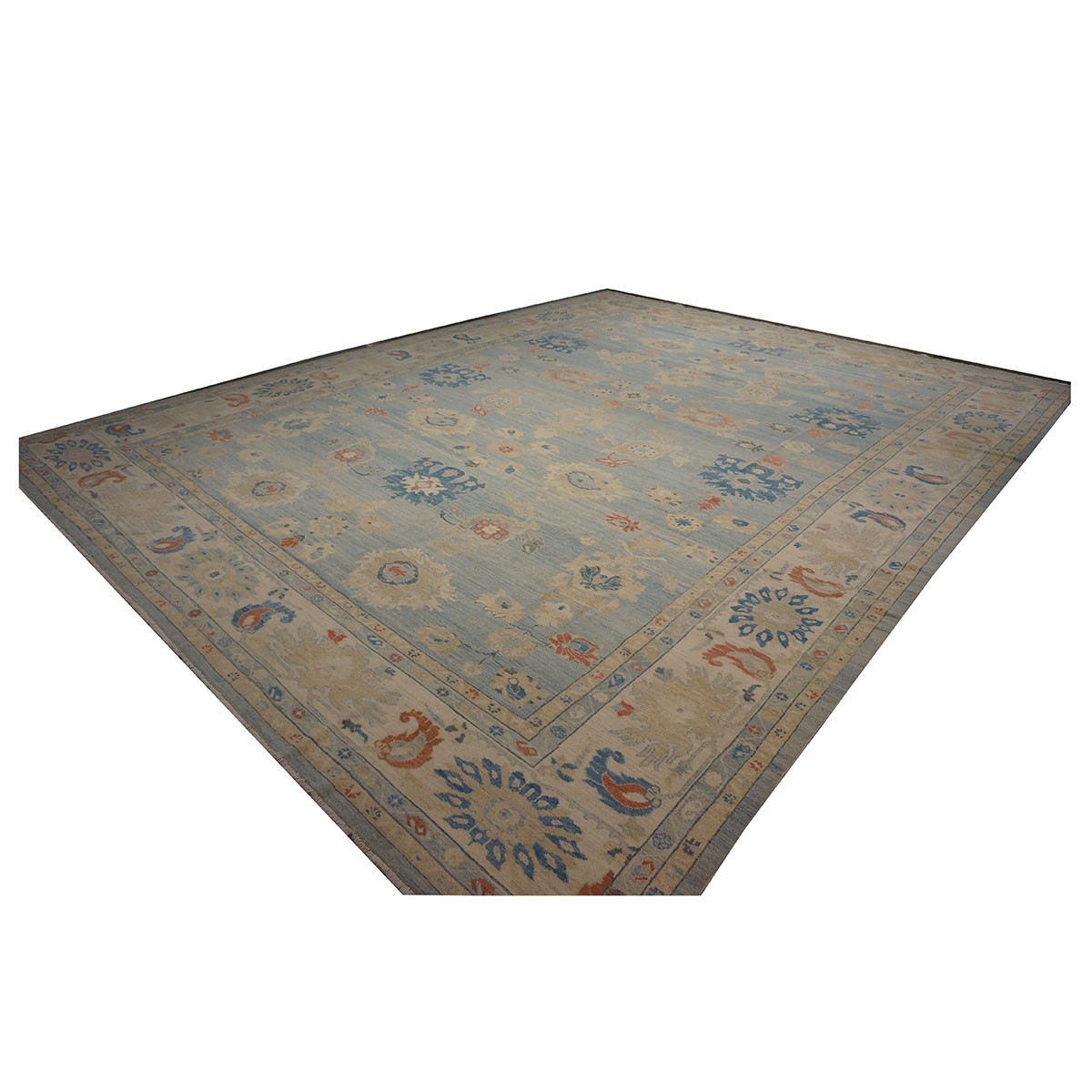 21st Century Sultanabad Master 15x18 Light Blue Handmade Area Rug #1144185 image 4