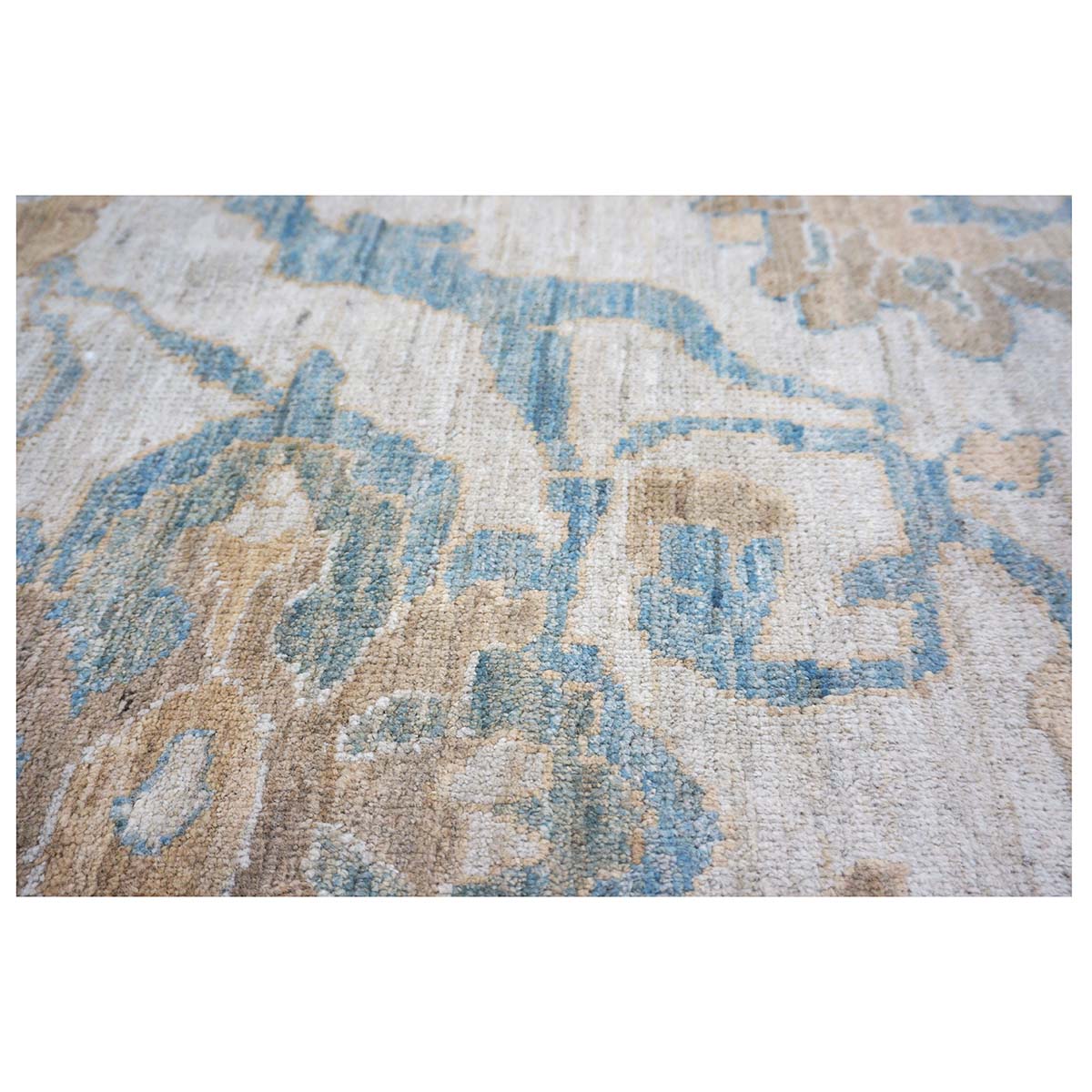 21st Century Persian Sultanabad 10x14 Ivory, Tan & Blue Handmade Area Rug #1141086 image 8